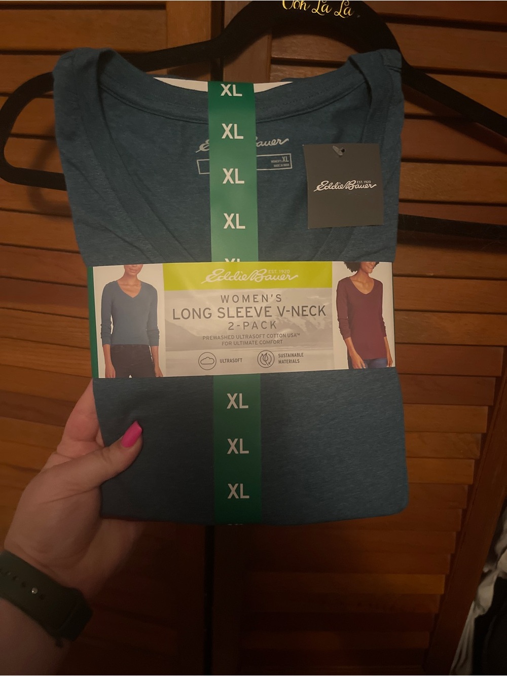 Eddie Bauer 2 pack Long Sleeve V-Neck Shirts